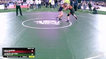 Girls-120 lbs Quarterfinal - Lola Barkby, Sturgis HS vs Hannah Blyveis, Fowlerville HS