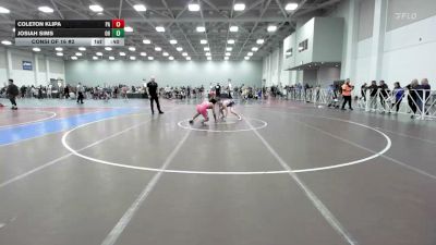 132 lbs Consi Of 16 #2 - Coleton Klipa, PA vs Josiah Sims, OH