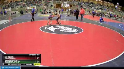 135 lbs Semifinal - Ky Coxen, Toledo Boomers vs Brodie Starha, Sweet Home Mat Club