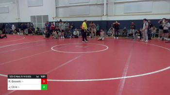 125-O Mats 11-14 8:00am lbs Round 1 - Ryan Gossett, PA vs Joey Cline, IN