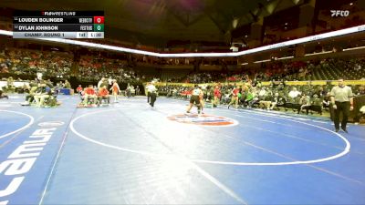 215 Class 3 lbs Champ. Round 1 - Louden Bolinger, Webb City vs Dylan Johnson, Festus