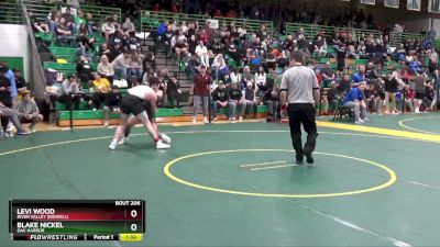 175 lbs Champ. Round 2 - Blake Nickel, Oak Harbor vs Levi Wood, River Valley (bidwell)