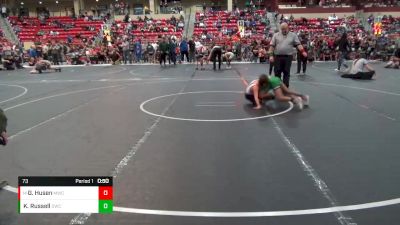 73 lbs Cons. Round 2 - Gunner Husen, Maize Wrestling Club vs Keston Russell, Derby Wrestling Club