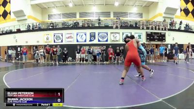 250 lbs Round 1 - Elijah Peterson, Team Jeff Wrestling Club vs Shawn Jackson, Elite Athletic Club