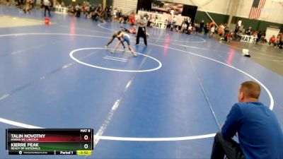 70 lbs Cons. Round 3 - Talin Novotny, Hawks WC Lincoln vs Kierre Peak, Ready RP Nationals