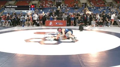 115 lbs Champ. Rd Of 32 - Chloe Skiles, Illinois vs Olivia Crull, Indiana