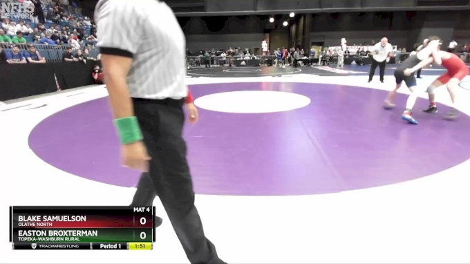 6A - 132 lbs Semifinal - Easton Broxterman, Topeka-Washburn Rural vs ...