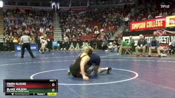 2A-157 lbs Champ. Round 2 - Owen Klocke, Carroll vs Blake Wilson, Burlington Notre Dame