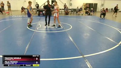 149 lbs 2nd Wrestleback (8 Team) - Traycen Wegele, Colorado vs Felix Franco, Minnesota Red