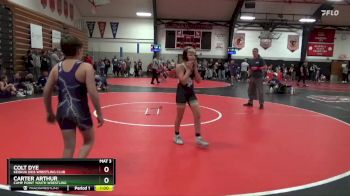 Cons. Round 1 - Colt Dye, Keokuk Kids Wrestling Club vs Carter Arthur, Camp Point Youth Wrestling