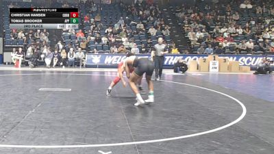 184 lbs 3rd Place - Christian Hansen, Cornell vs Tomas Brooker, Appalachian State