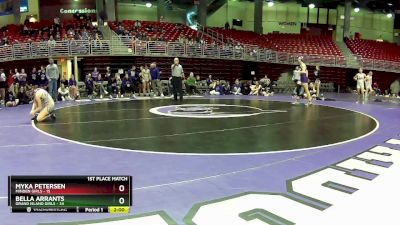 130 lbs Finals (2 Team) - Bella Arrants, Grand Island Girls vs Myka Petersen, Minden Girls