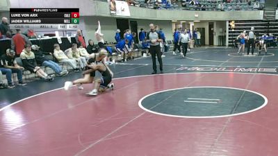 121 lbs Finals (8 Team) - Luke Von Arx, Caledonia, MN vs Jaden Williams, Wellington, FL