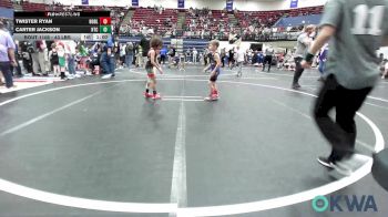 43 lbs Round Of 32 - Twister Ryan, Noble Takedown Club vs Carter Jackson, Hinton Takedown Club