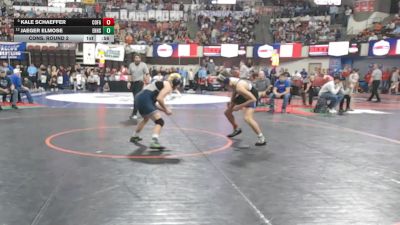A - 150 lbs Cons. Round 2 - Kale Schaeffer, Columbia Falls vs Jaeger Elmose, East Helena