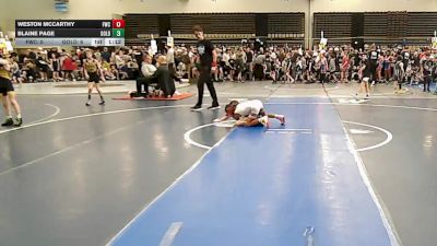 53 lbs Rr Rnd 6 - Weston McCarthy, Falcons Wrestling Club - ESC vs Blaine Page, All I See Is Gold Academy Stars - ESC