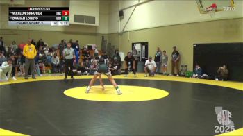 89 lbs Champ. Round 2 - Damian Loreto, Wright Wrestling Academy vs Waylon Shroyer, Outlaws Wrestling Club