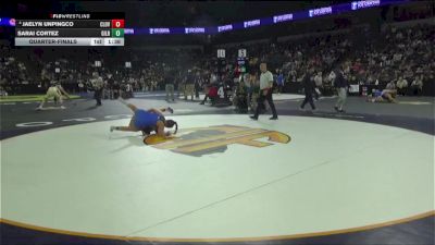 140 lbs Quarterfinal - Jaelyn Unpingco, Clovis East (CS) vs Sarai Cortez, Gilroy (CC)