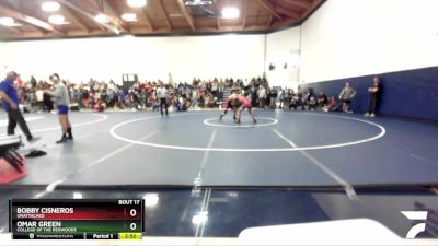125 lbs Champ. Round 1 - Bobby Cisneros, Unattached vs Omar Green, College Of The Redwoods