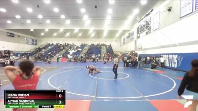 170 lbs 5th Place Match - Diana Roman, Santa Ana Valley vs Alyiah Sandoval, Santa Ana Wrestling Club