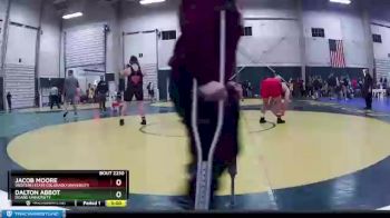 285 lbs Champ. Round 2 - Dalton Abbot, Doane University vs Jacob Moore, Western State Colorado University
