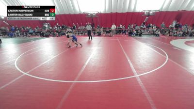 12U True Beginner - 82.4-85.2 Champ. Round 1 - Easton Halverson, Iowa-Grant Youth Wrestling Club vs Carter Kachelski, Mukwonago Wrestling Club