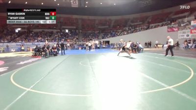 3A Boys 190 lbs Champ. Round 1 - Wyatt Cox, Vale Boys vs Ryan Gaskin, North Valley Boys