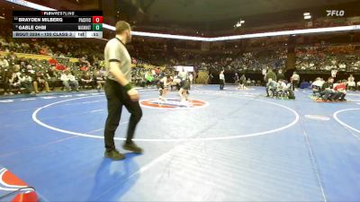 120 Class 3 lbs Cons. Round 2 - Brayden Milberg, Pacific vs Gable Ohm, Washington