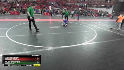 90 lbs 3rd Place Match - Riley Brahmer, Glenwood City vs Luke Kenealy, Slinger Red Rhinos WC