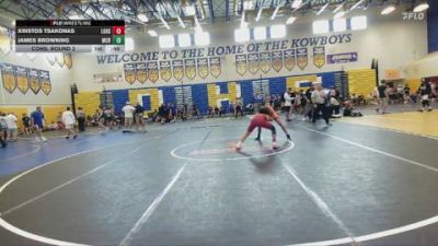 126 lbs Cons. Round 2 - James Browning, Unattached vs Xristos Tsakonas, Lake Gibson High School