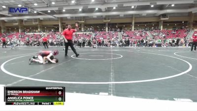 80 lbs Quarterfinal - Emerson Bradshaw, Oz Trojan vs Angelica Ponce, South Central Punishers