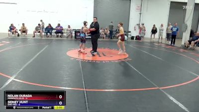 102 lbs Round 2 (8 Team) - Nolan Ourada, Minnesota Blue vs Sidney Hunt, Ohio Red