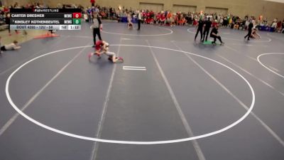 12U - 58 lbs Cons. Semis - Carter Dresher, MN Elite Wrestling Club vs Kinsley Kothenbeutel, MN Elite Wrestling Club