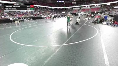 D2-138 lbs Quarterfinal - Ethan Immel, Kewaskum vs Nathan Johnson, Dodgeville