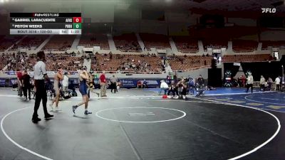 120-D3 Champ. Round 1 - Gabriel Laracuente, Agua Fria High School vs Peiton Weeks, Poston Butte High School