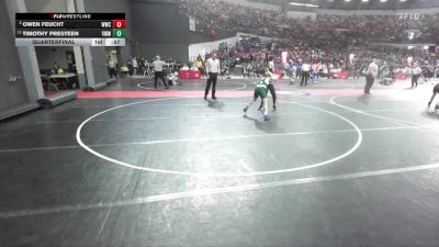 135 lbs Quarterfinal - Owen Feucht, Waunakee Wrestling Club vs Timothy Presteen, Shiocton