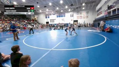 105 lbs Champ. Round 1 - Mack Grant, Douglas Middle School vs Cord Smith, Glenrock Intermediate Middle School