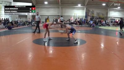 125 lbs Cons. Round 3 - Ethan Powell, Coker University vs Zach Bergman, Belmont Abbey