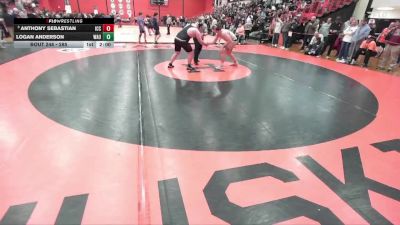285 lbs Champ. Round 2 - Anthony Sebastian, Elmhusrt (IC CATHOLIC) vs Logan Anderson, WAUCONDA