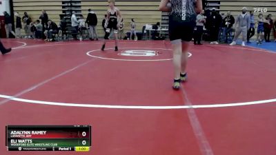 117 lbs Cons. Round 3 - Adalynn Ramey, Lafayette Jeff vs Eli Watts, Woodford Elite Wrestling Club