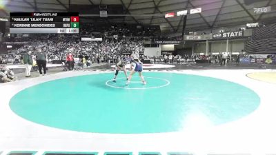 Girls 4A 145 lbs Quarterfinal - Kalilah `Lilah` Tuani, Mount Rainier (Girls) vs Korinne Mensonides, Rogers (Puyallup) (Girls)