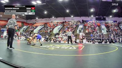 138 lbs Quarterfinals (8 Team) - Wyatt Burns, Dundee HS vs Jackson Ziegler, Ogemaw Heights HS