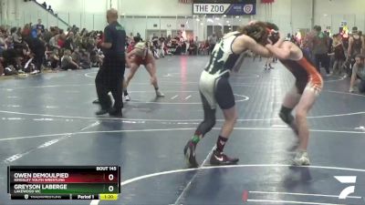 112 lbs Cons. Round 2 - Greyson Laberge, Lakewood WC vs Owen Demoulpied, Kingsley Youth Wrestling