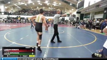 100 lbs Quarterfinal - Landon Roberts, Meridian vs Lucas Edmunson, Middleton
