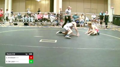 138 lbs Round Of 32 - Chaz Erickson, Hammers WC vs Dylan De Leon, Venom WC