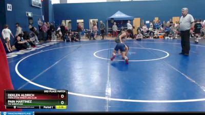 100 lbs 3rd Place Match - Deklen Aldrich, Middleton Wrestling Club vs Pain Martinez, TW Wrestling