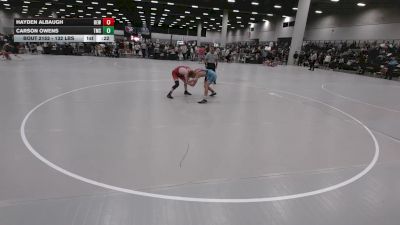 132 lbs Cons. Sub-quarters - Carson Owens, Team Missouri Select vs Hayden Albaugh, DC Elite Wrestling