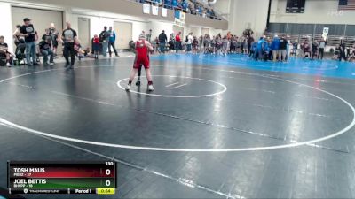 130 lbs Placement (4 Team) - Tosh Maus, Pierz vs Joel Bettis, BHVPP