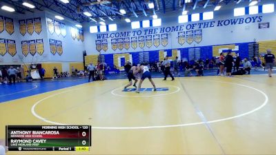 120 lbs Champ. Round 1 - Anthony Biancarosa, Newsome High School vs Raymond Cavey, Lake Highland Prep