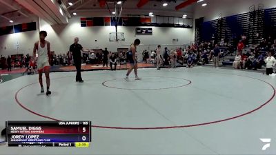 165 lbs Quarterfinal - Samuel Diggs, Heavy Hitting Hammers vs Jordy Lopez, Annandale Wrestling Club